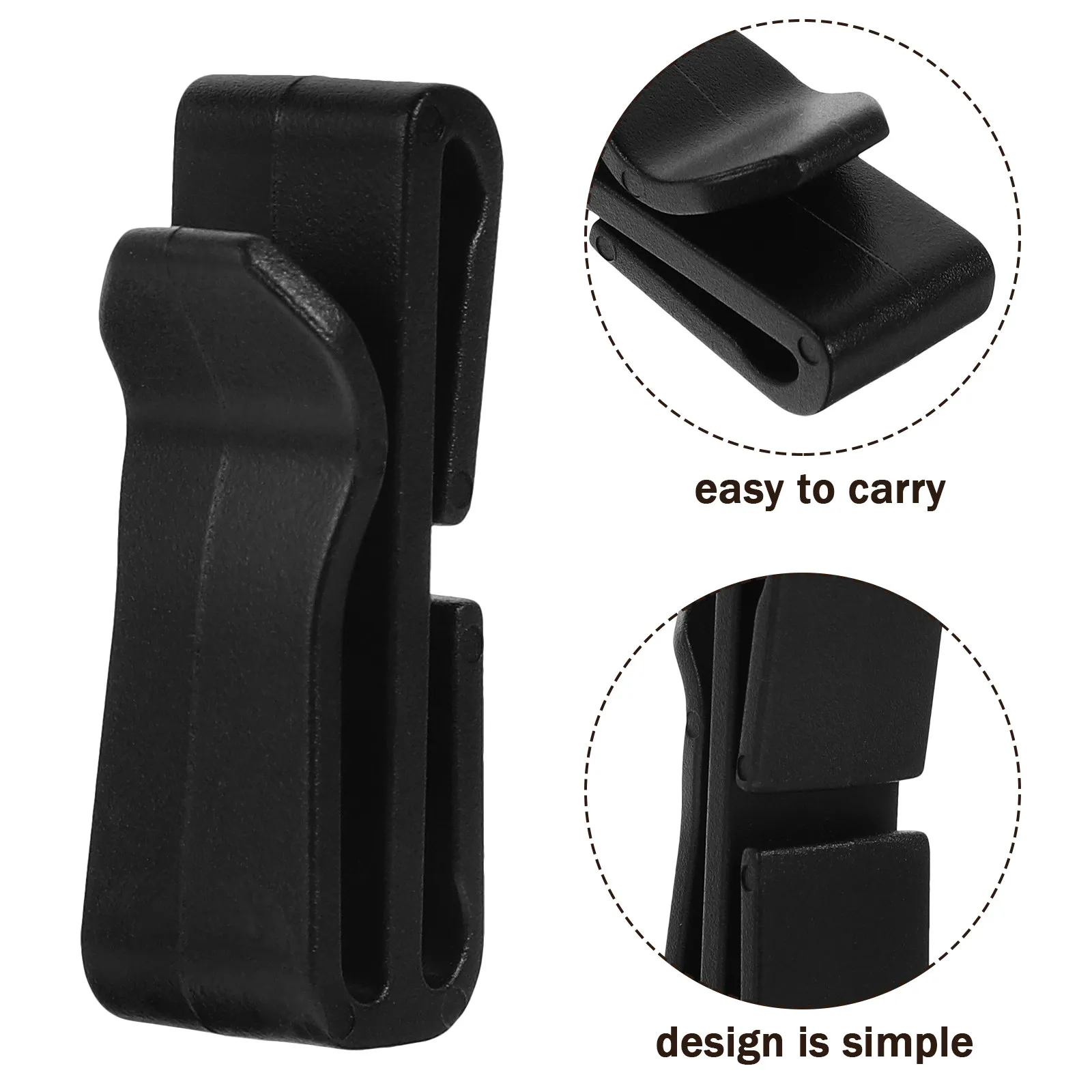 10Pcs Versatile Waist Pack Clip Strong Plastic Hiking Buckle for Outdoor Backpack Webbing Management Travel Camping Fishing Belt