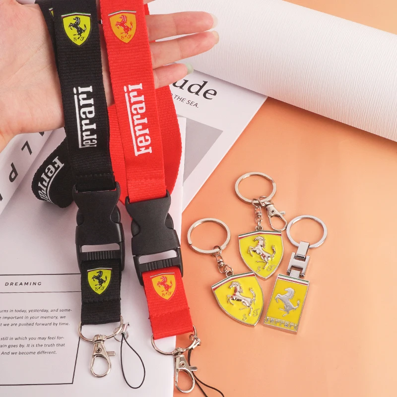 Cordón llavero de coche llavero de Metal colgante regalo para Ferrari 308 GT4 328 GTB GTS F355 360 Modena F4 458ltalia 488 GTB F8 Tributo