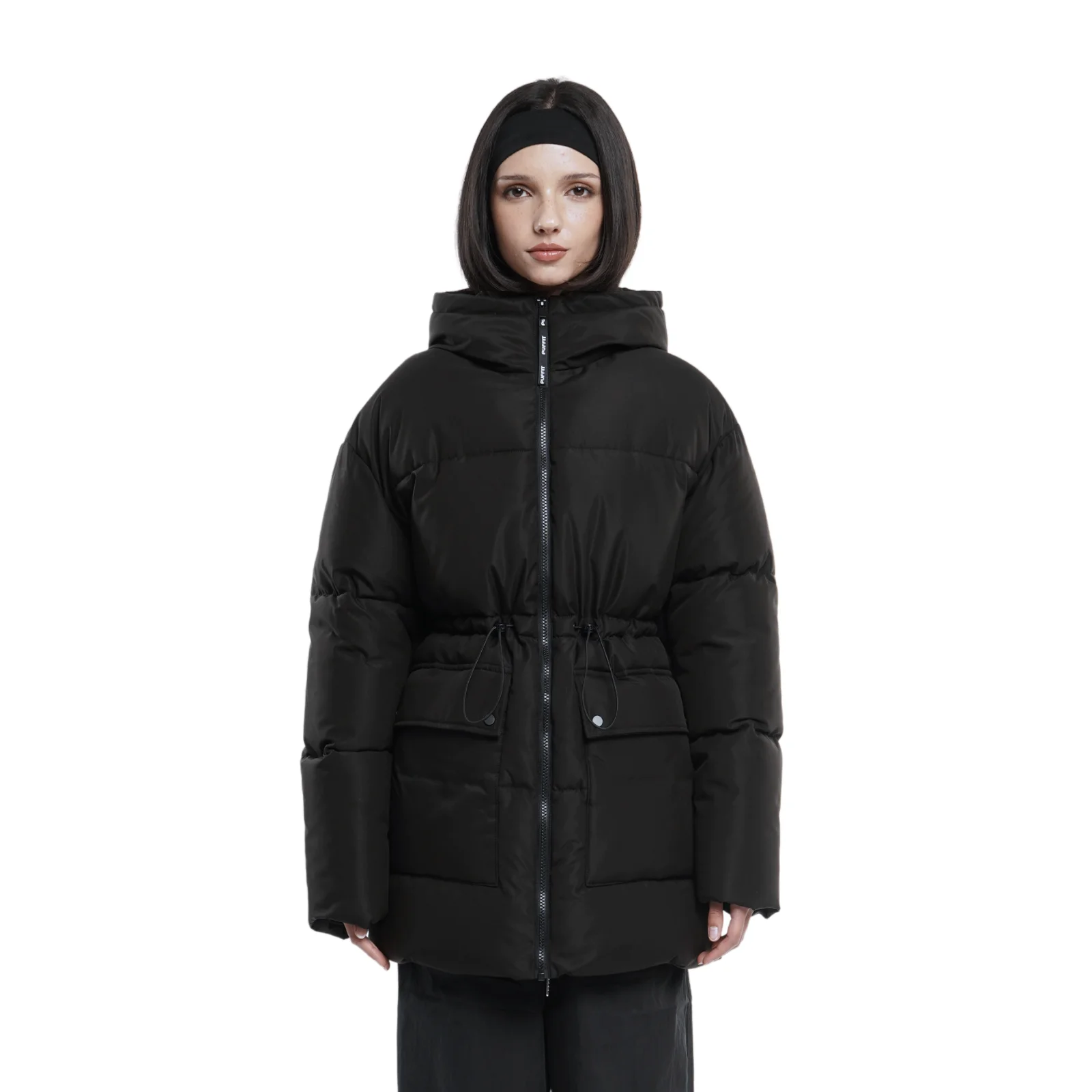 Women's Winter Puffer Jackets Hooded Stand Collar Outerwear Coat Splashproof Water Repellent Windproof Stain-resistant