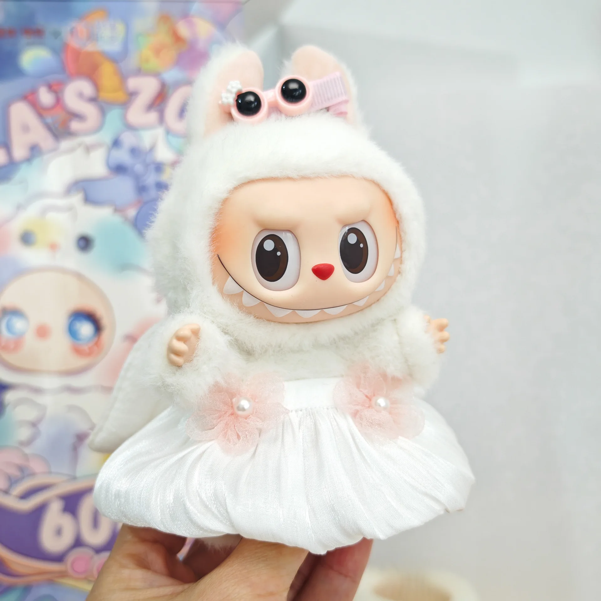 Labubu 服ファッションゴシックスタイルスカート Labubu 人形服ペンダント小悪魔ストラップスカート 15/17 センチメートルぬいぐるみユニバーサル