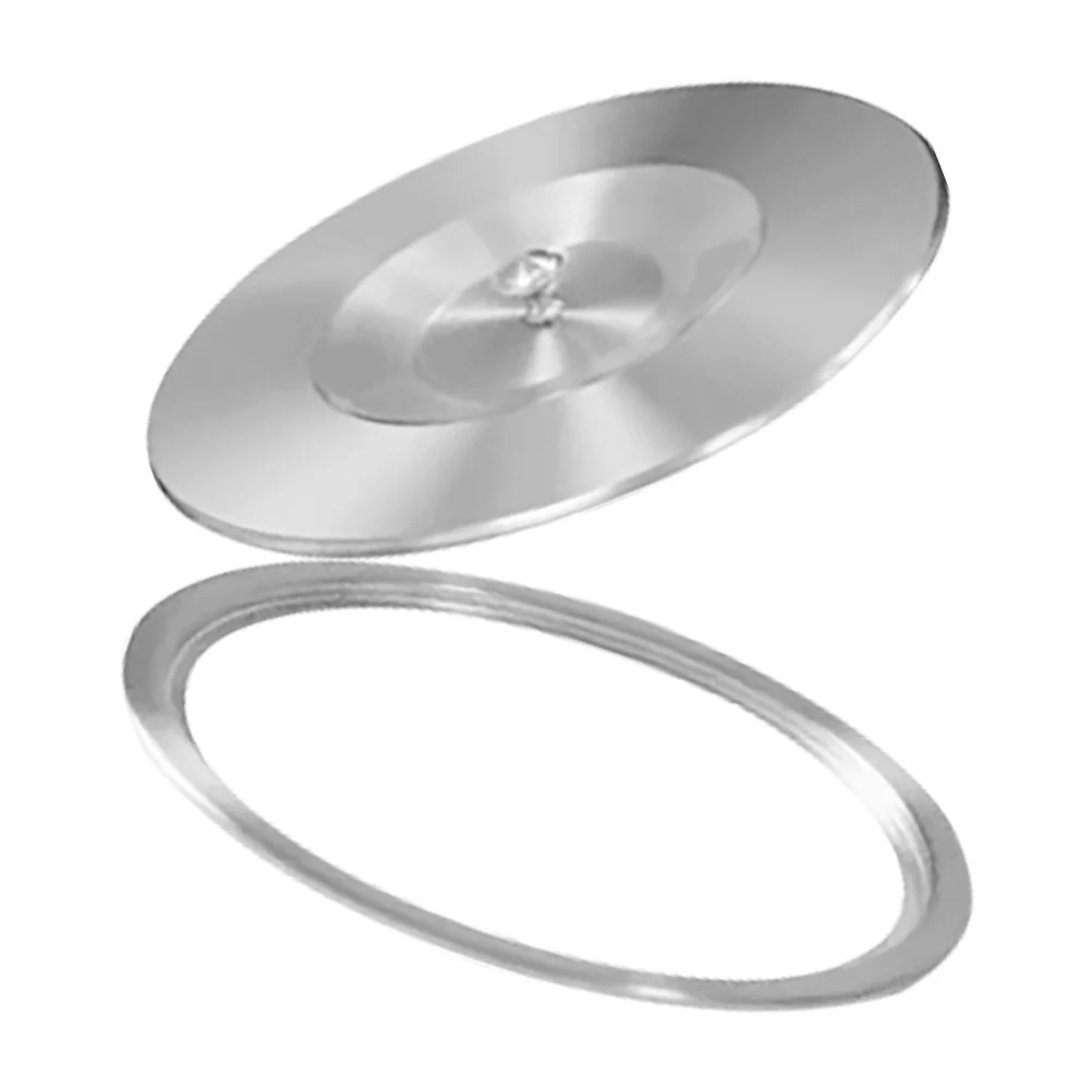 

1Set Stainless Steel Trash Can Lid Embedded Countertop Waste Grommet Kitchen Bathroom Office Silver Round Cover Odor