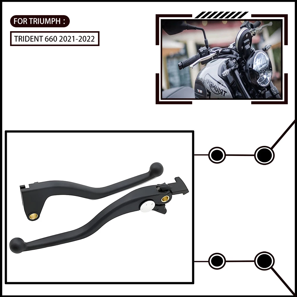 Brake and clutch handle upgrade kits for motorcycles to enhance your riding experience. Suitable for the 2021-2024 Trident 660 m