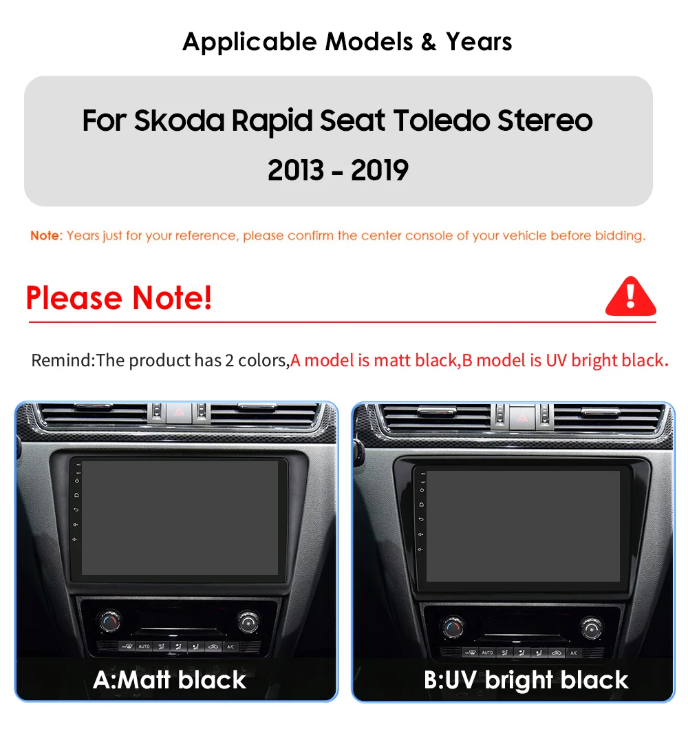 Hizpo Android 14 For Skoda Rapid 2013-2019 Seat Toledo Car Monitor Multimedia CarPlay Touch Screen Head Unit AI Voice GPS 7862