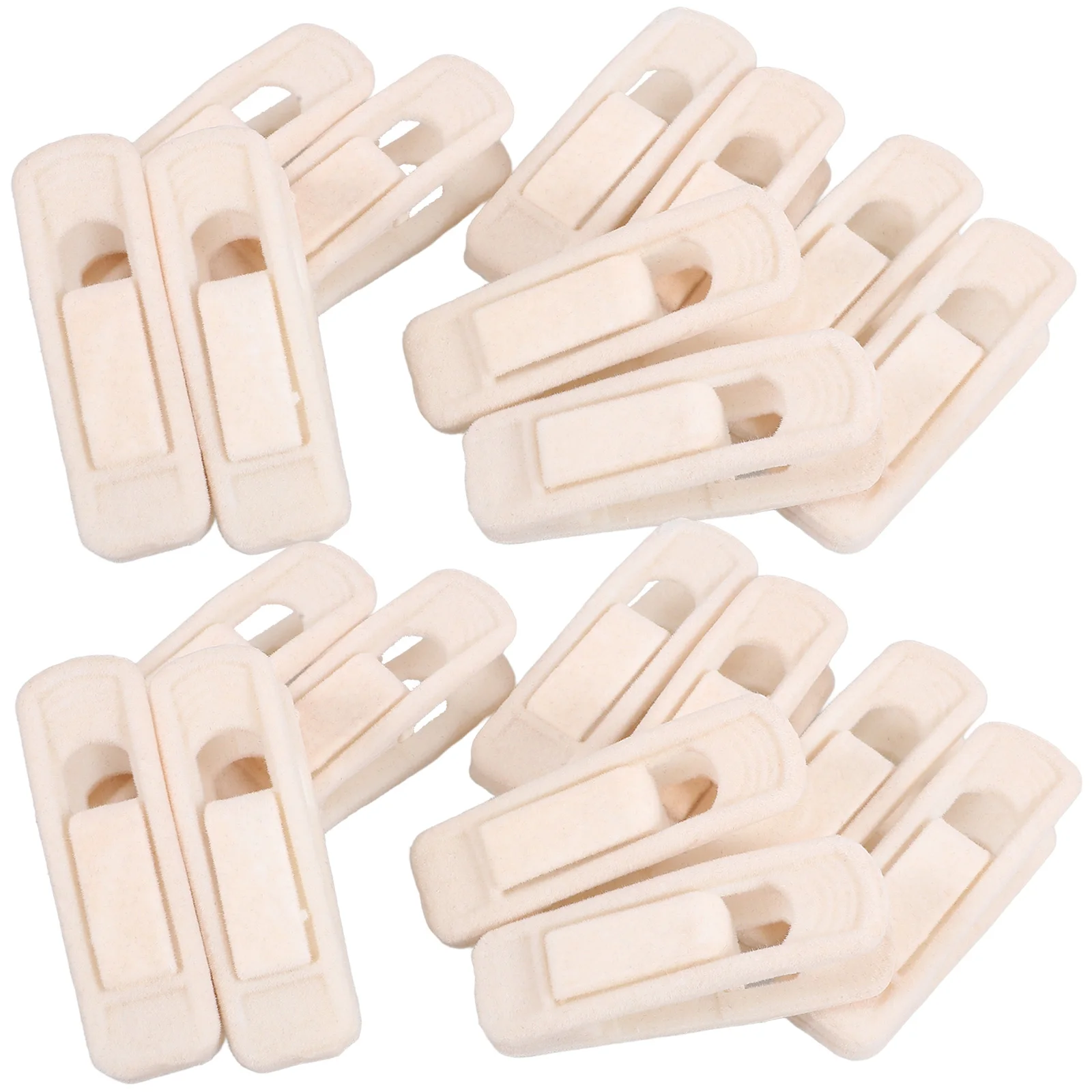

20 Pcs Hanger Clips Clothespins for Shorts Skirts Laundry Drying No Slip Velour Hangers Clips Marks Free Wardrobe ganizing