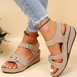 Sommers andalen Frauen Schuhe offene Zehen Frauen Schuh Strand Sandalen Frau Keil Wanderschuhe weiche weibliche Schuhe Sandale Frauen