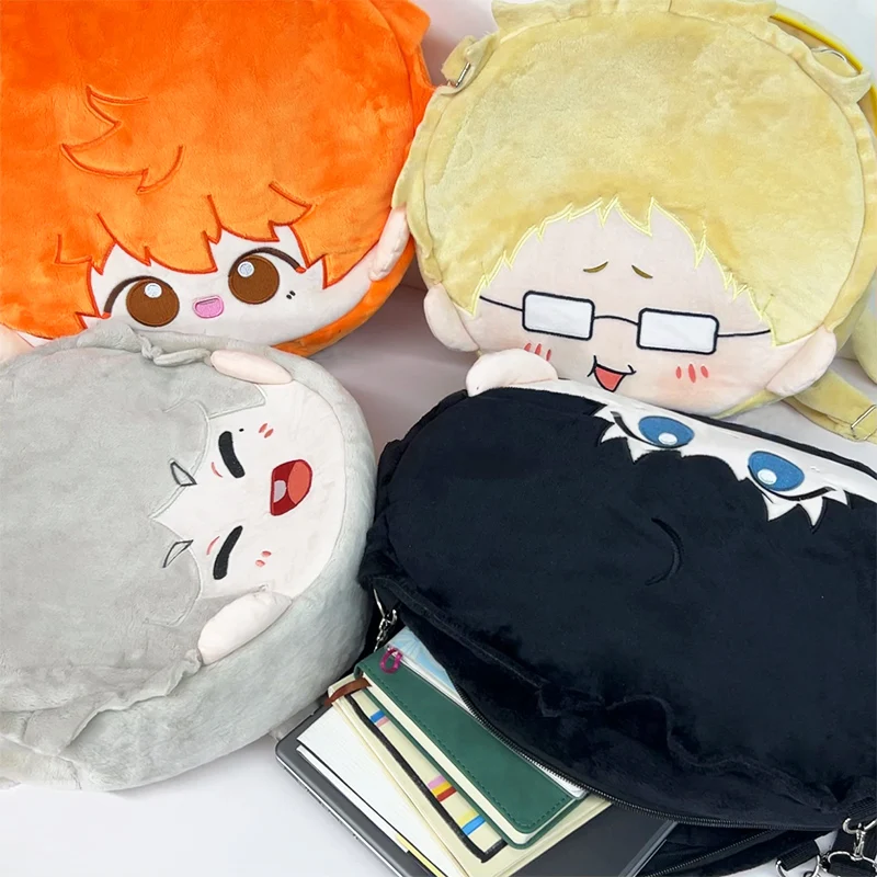 Anime Haikyuu!! Shoyo Hinata Tobio Kageyama Kozume Kenma Kei Tsukishima cosplay messenger Backpack cartoon furry crossbody bag