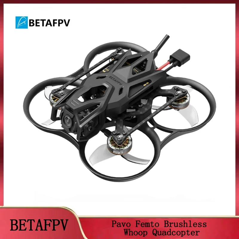 

BETAFPV Pavo Femto Бесщеточный Whoop: 2S ELRS 2.4G, 1102 14000KV Двигатель — для DJI O4 Air Unit RC FPV Racing Drone