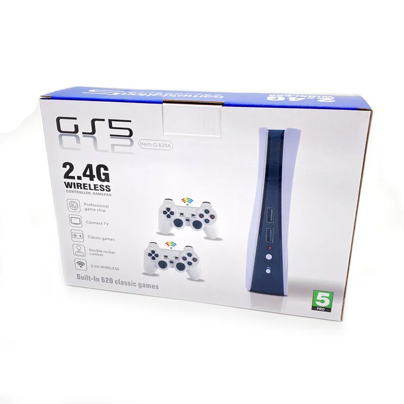 لوحة ألعاب لاسلكية محمولة G620A وحدة تحكم ألعاب تلفزيون 8 بت ريترو كونسول لعبة فيديو مدمجة 620 محطة ألعاب كلاسيكية مخرج USB AV #4