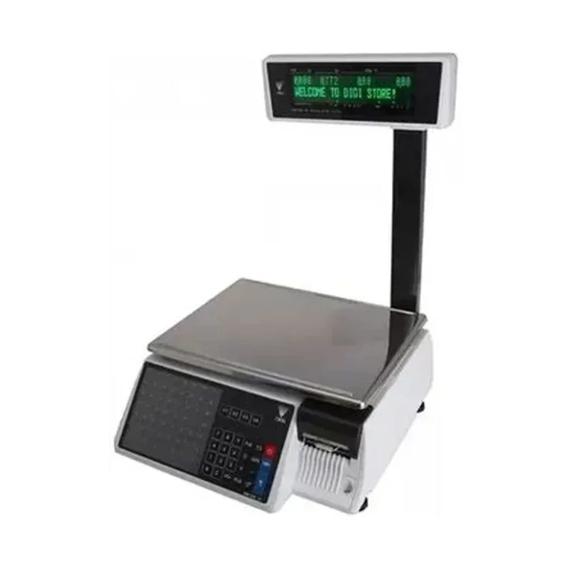 

Обновление SM100 шт., электрические весы для вычисления цены с принтером штрих-кода для розничных торговых продаж, новые цифровые весы для печати этикеток SM110P