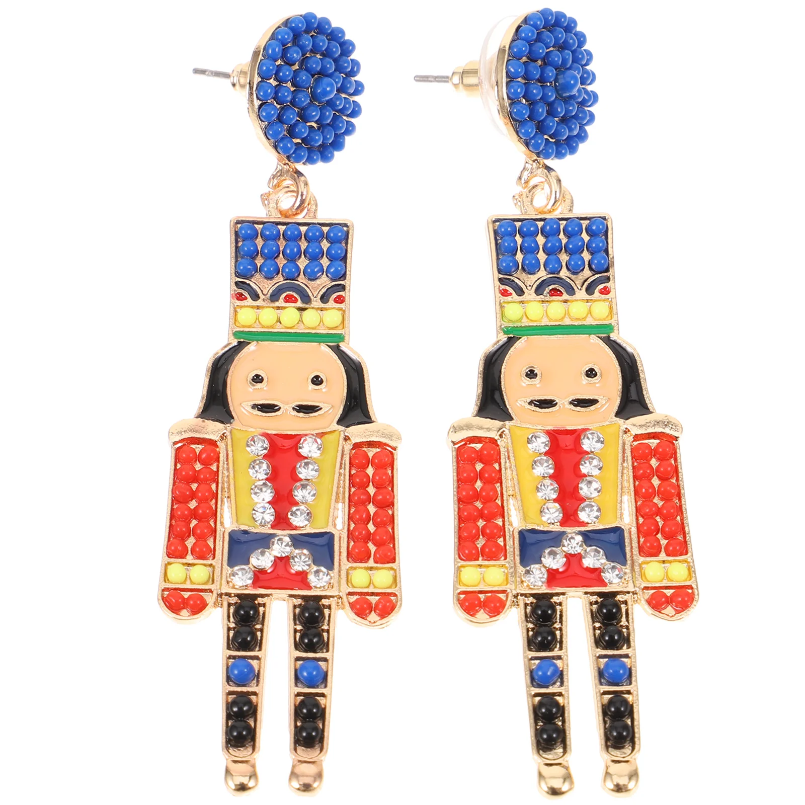 Orecchini Schiaccianoci con perno di perle per donne Borchie pendenti con ghirlande di perle di gioielli