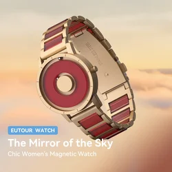 EUTOUR 2025 Spring Arrival Red White Concept Jewelry Watch Resin Material Grace Lady Girl Elegant E059 Magnet Watch Bracelet