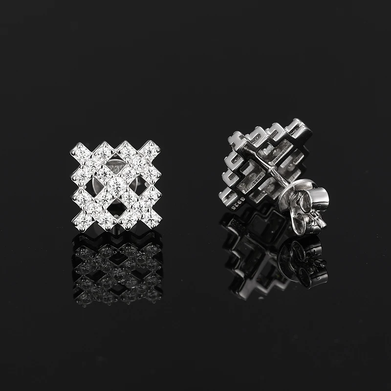 

Moissanite S925 Sterling Silver St. Andre Crosss Stud Earring for Men Women Luxury Earrings Hip Hop Bling Ice Out Rapper Jewelry