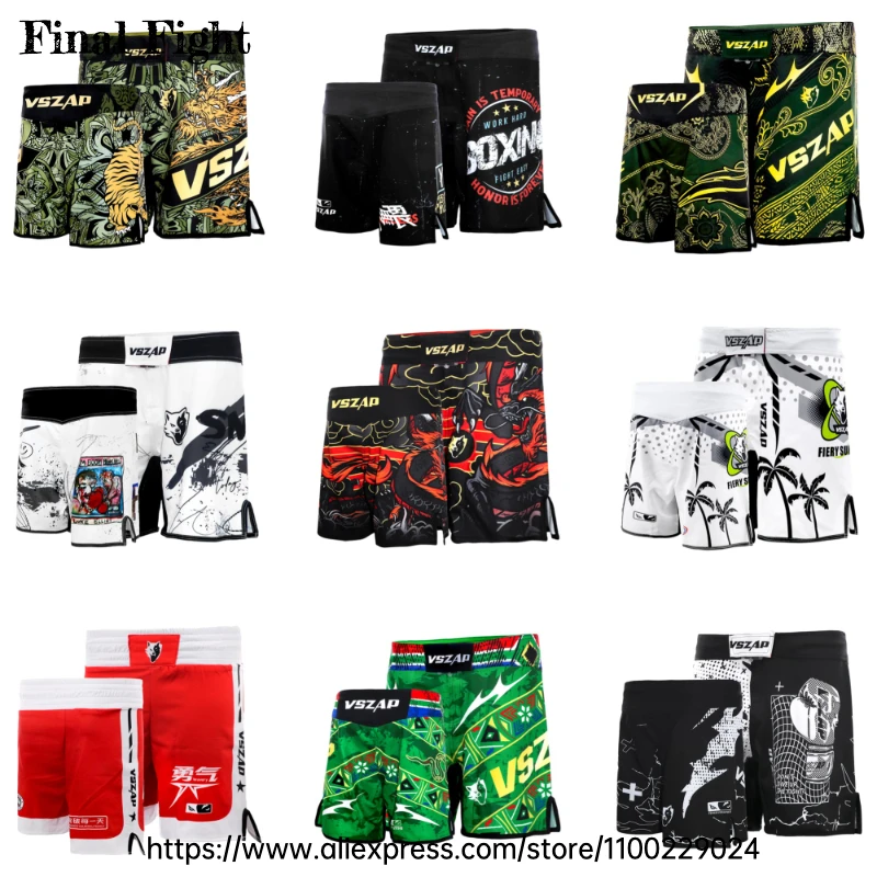 

VSZAP MMA Shorts & BJJ Shorts Men Women Grappling Fight Shorts for Boxing, Kickboxing, Muay Thai Training Workout Judo Wresting