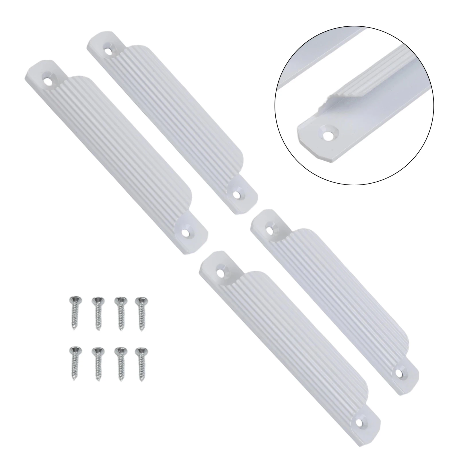 Aluminum Alloy Sliding Door Handles 4PCS for Sliding Balcony Wardrobe and Window Doors with Stable Construction