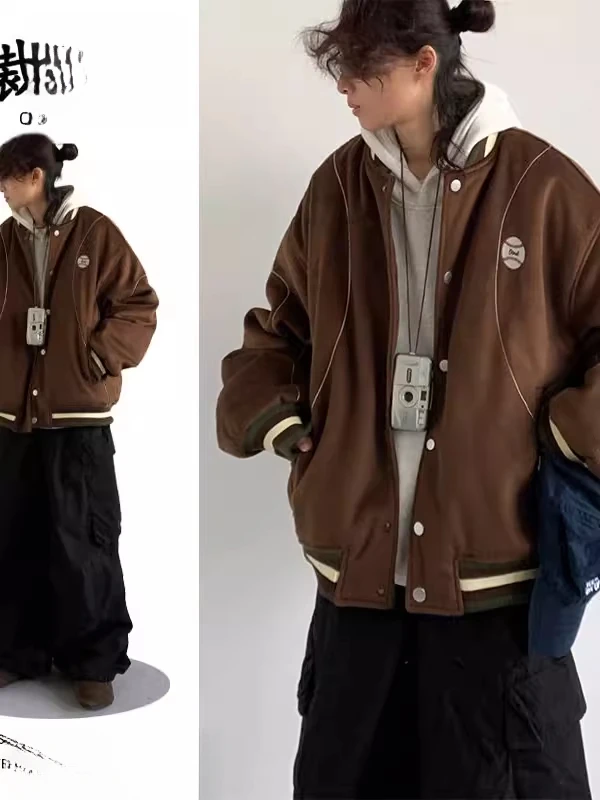 

Зимнее джатиновое хлопковое бейсбольное пальто в стиле ретро для колледжа, теплое бейсбольное пальто из полиэфирного волокна длиной до пола...