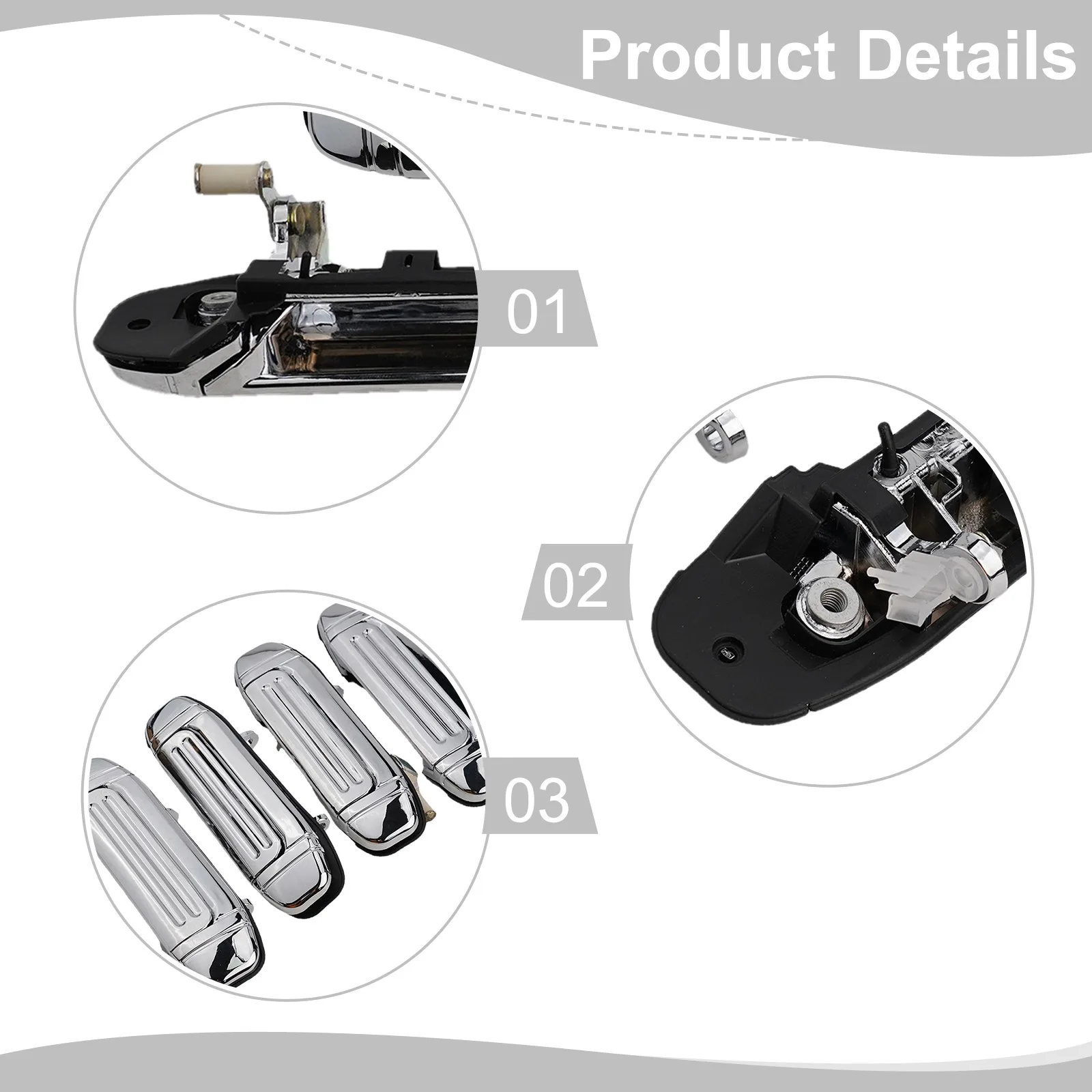 

Outer Door Handles Chrome Door Handles Car Exterior Plastic Material Factory Specifications High Reliability OEM Part Number