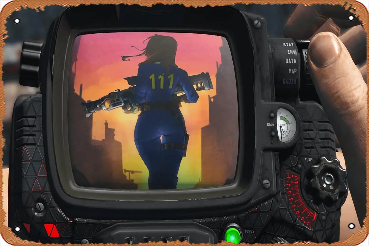 Animated Pip BoyAlternative Sexy Pip Boy Screen3 Retro Metal Sign for Garden Club Outdoor Indoor Home Wall Decorative