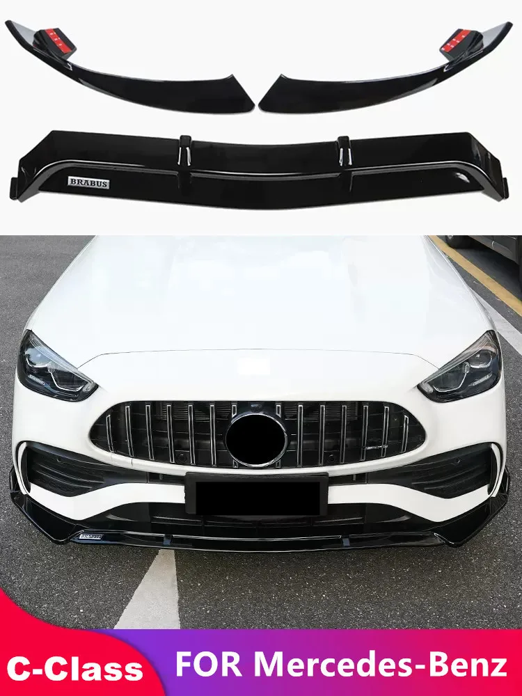 

3pcs Car Front Shovel Conversion Front Lip Shove Car Front Lip Surround For Mercedes-Benz C Class 2019 2020 2021