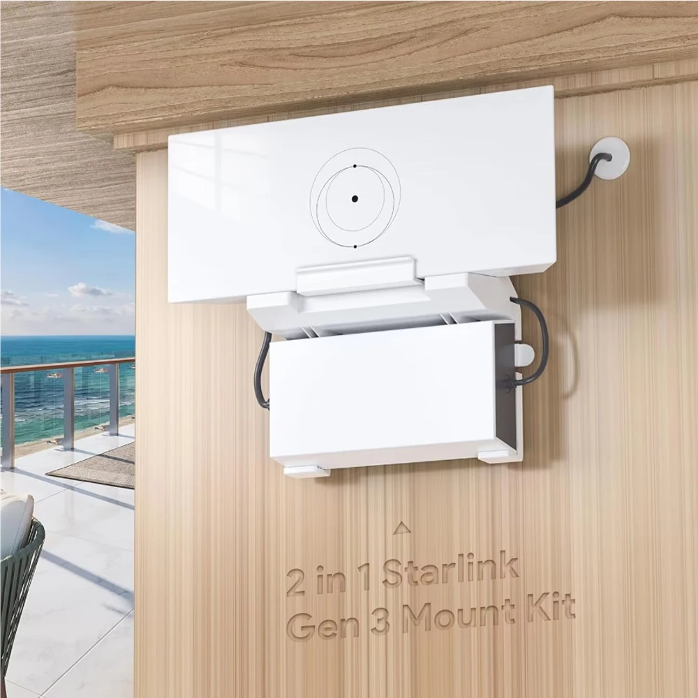 Starlink Gen 3 جهاز توجيه مثبت ولstarlink V3 حامل أقواس تزويد الطاقة ، StarLink مجموعة الأقمار الصناعية للإنترنت ، 2 في 1