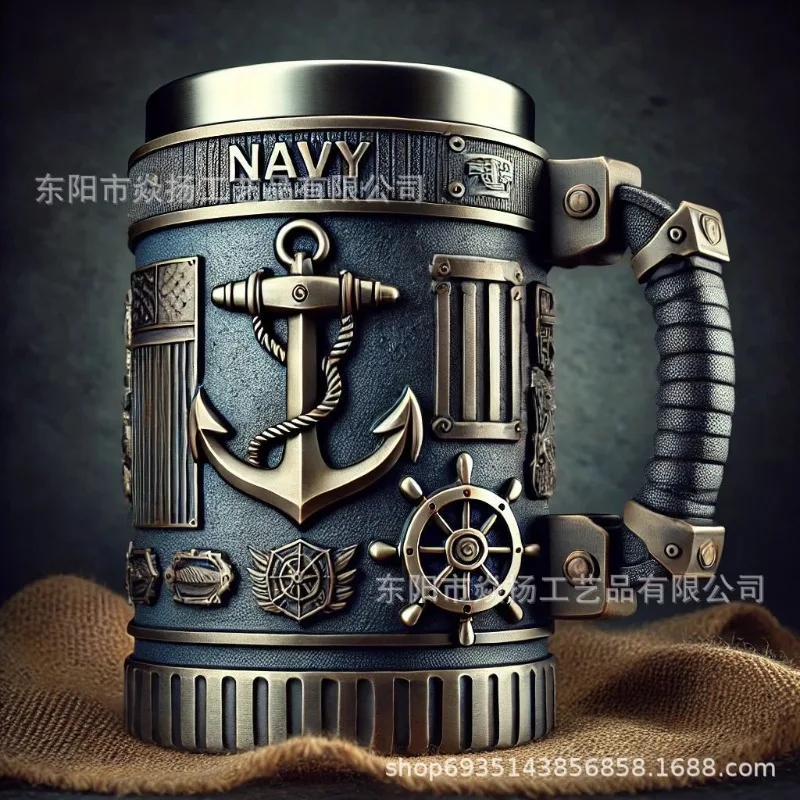 Militärische 3D-Tasse, militärisches Peripherie-Modell, Ornament, 3D-Tasse, Harz, Kaffeetasse, Heim-Harz-Ornament