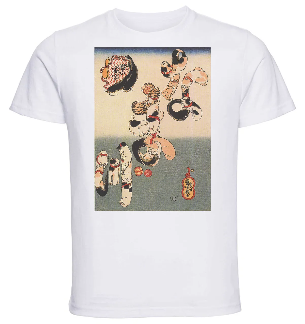 T-shirt Unisex White Ukiyo-e Kuniyoshi 03