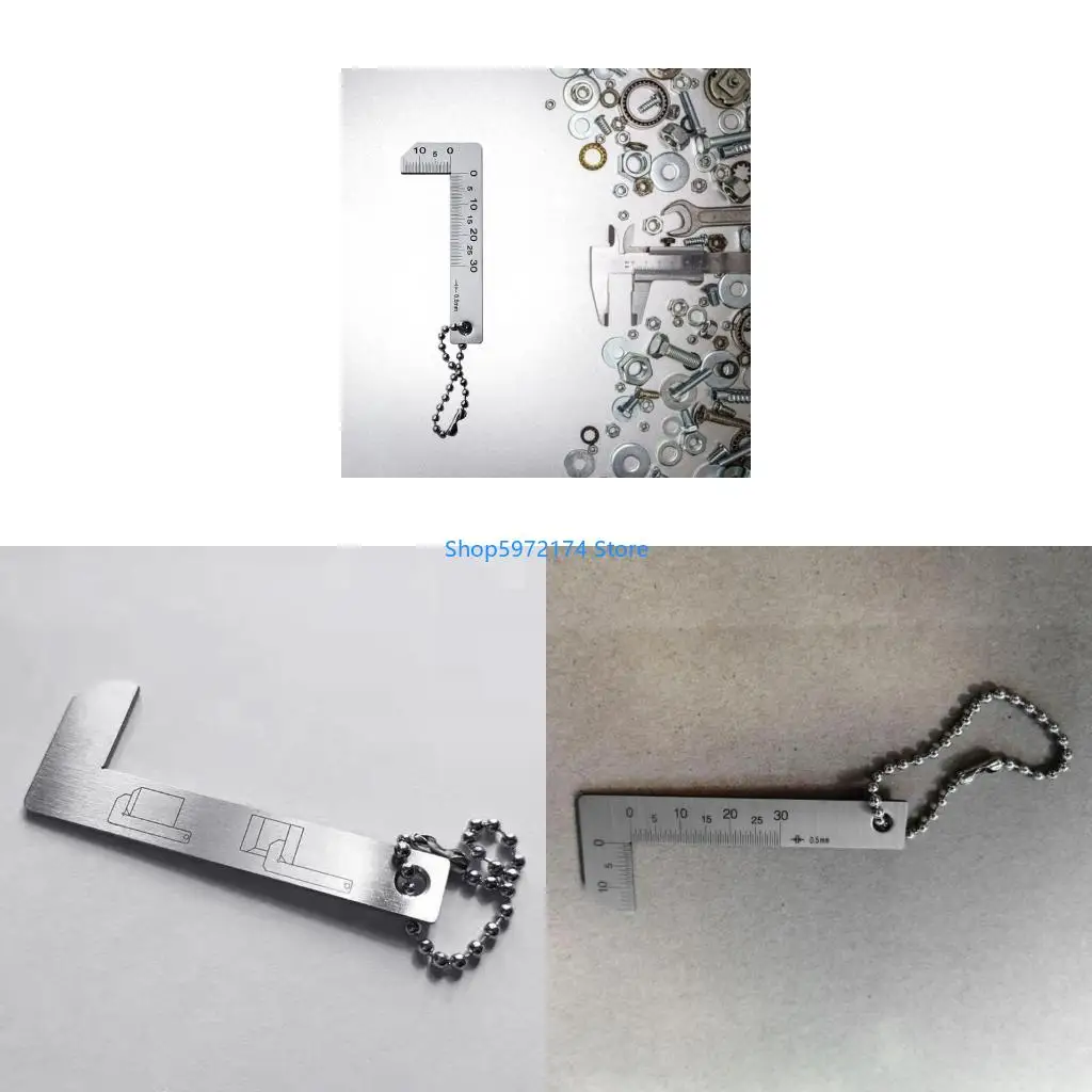 Y3NB Chamfer Gauge 0-30mm Chamfered Ruler Graduation 0.5mm Accuracy 0.25mm Chamfering Caliper for Mechanical Manufacturing