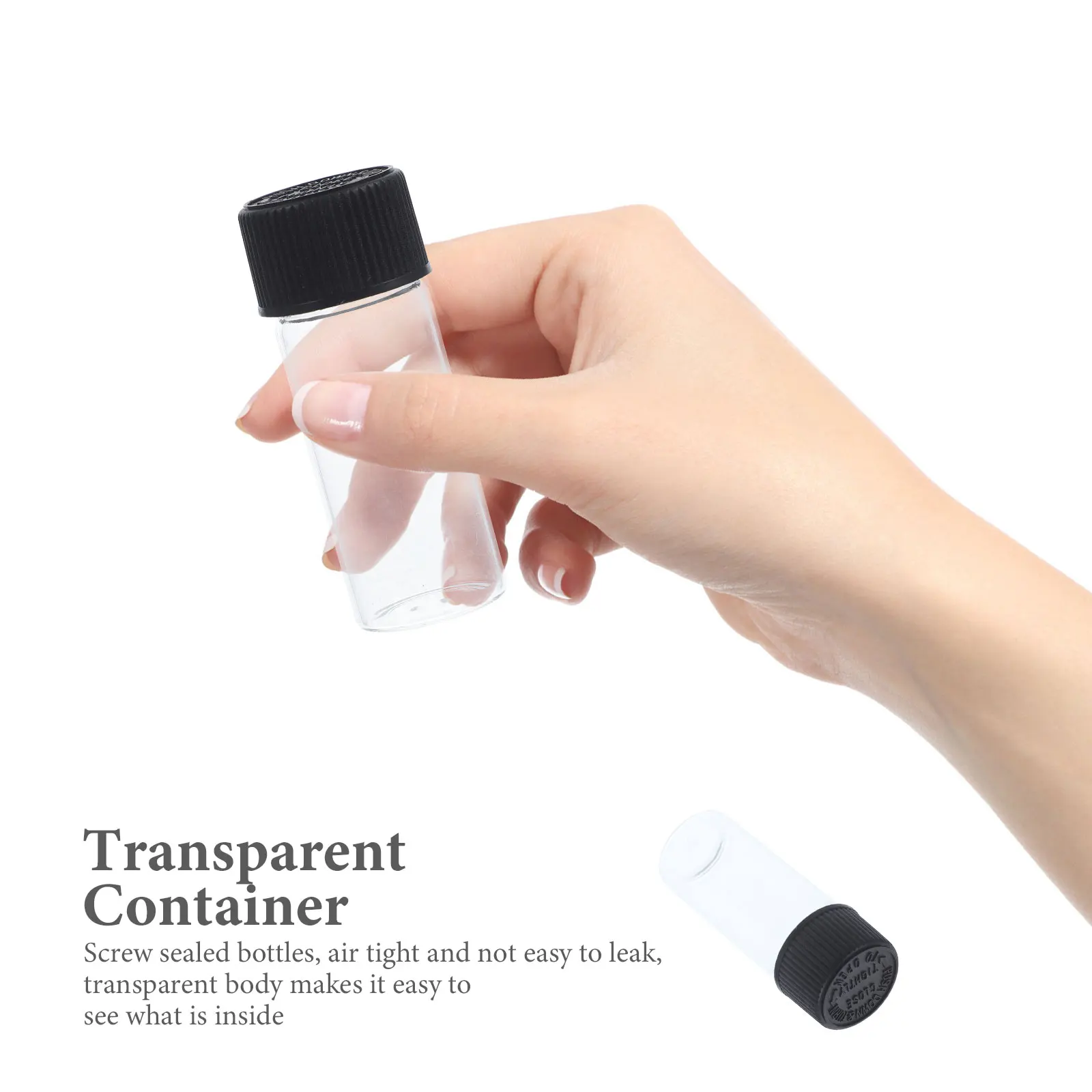 

12pcs Crystal Glass Bottles Essential Oil Vials Refillable Sample Containers Transparent Screw Cap Portable Travel Size