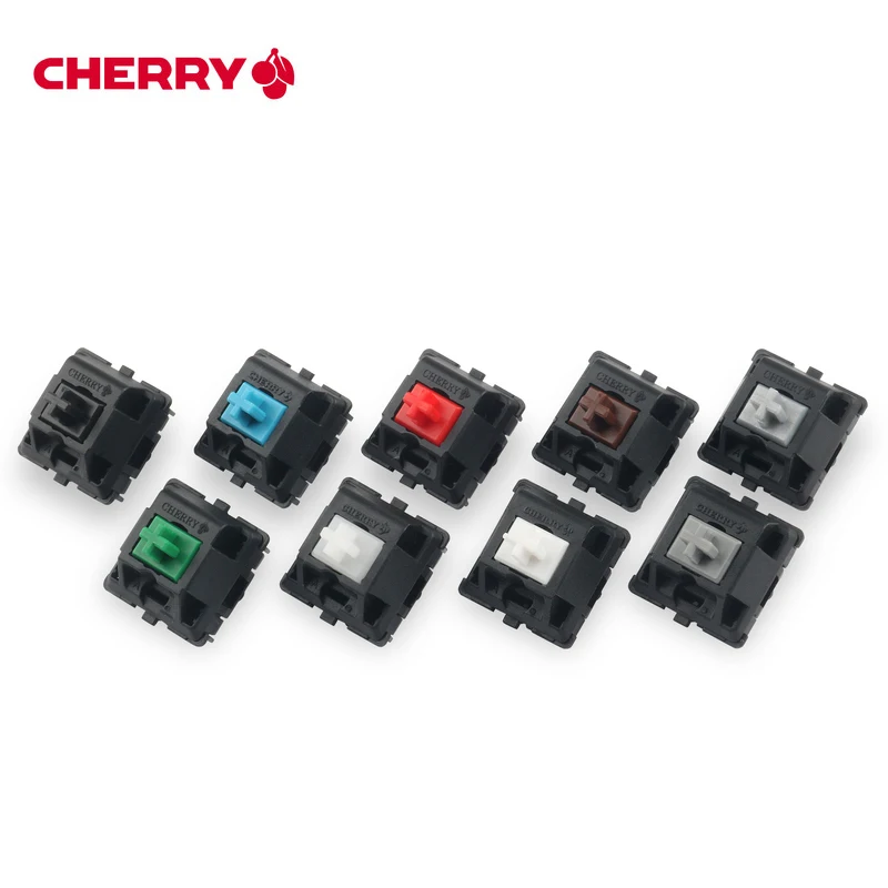 

Оригинальный механический переключатель клавиатуры Cherry MX, серебристый, красный, черный, синий, коричневый, серый, оси переключатель вала 3-контактный переключатель Cherry Clear DIY