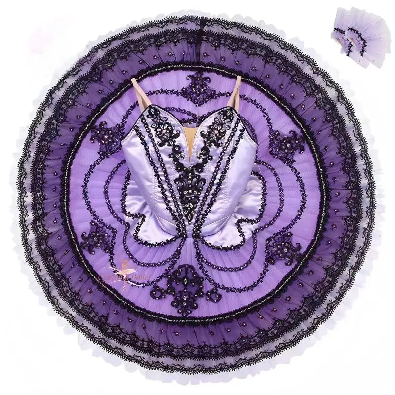 

Карнавальный балетный костюм-пачка в стиле Венеции, детский сценический костюм на заказ, профессиональный фиолетовый костюм для выступлений, балетная пачка для взрослых