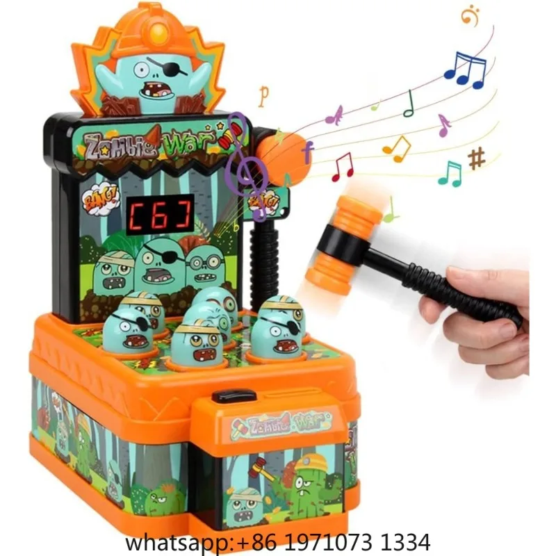 Arcade Game Toys Whack Game Mole Mini Electronic Cartoon Zombie Style Fun Halloween Toy Party Favor for Toddler Kids Boys Girls