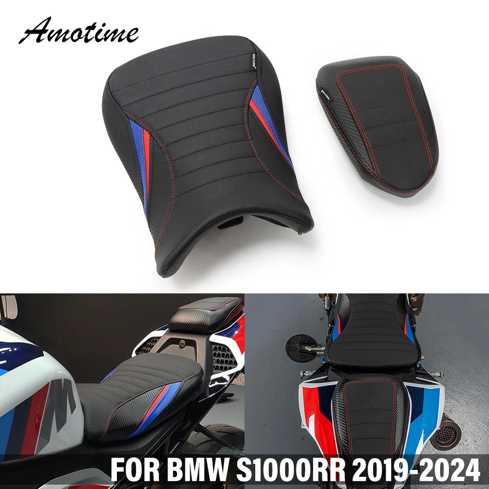 

For S1000RR Front Driver Seat For BMW S1000 RR S 1000RR 2019 - 2022 2023 2024 Motorcycle Rear Passenger Pillion Cushion Cover