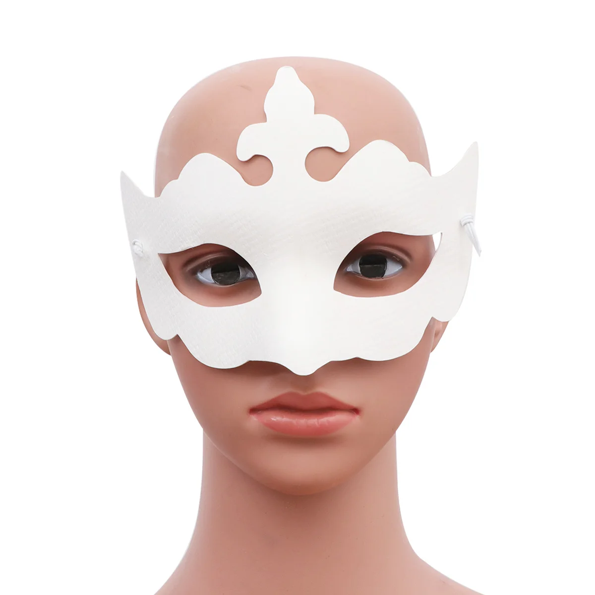 

10Pcs Hand-Painted DIY Blank Mask Crown Shape Eco-Friendly Pulp for Mardi Gras Fashion Shows White Hand-Painted Mask