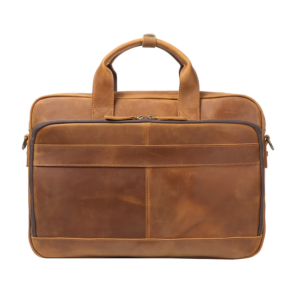 17 Retro Crazy Horseเพลงเต้นรําแสดงของแท้หนังCrossbodyกระเป๋าทนทาน 45X31X7Cmไหล่ทํางานกระเป๋าเอกสารผู้ชายผ้าฝ้าย 1.55 กก.