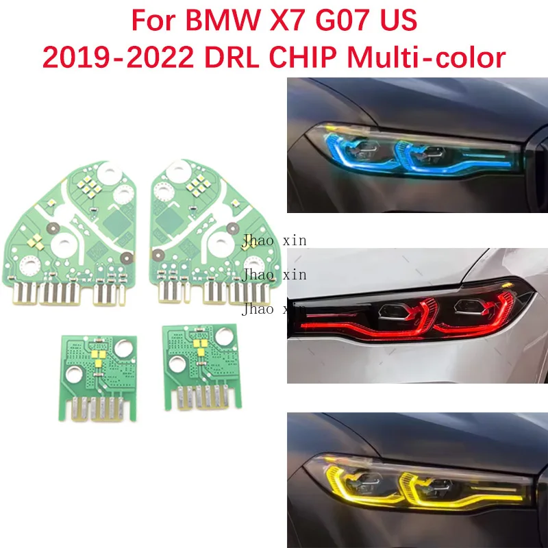 

Подходит для BMW X7 G07 Модуль источника света балласта 2019-2022, американская версия, направляющая трубка «ангельский глаз», многоцветная автомобильная фара, чип DRL
