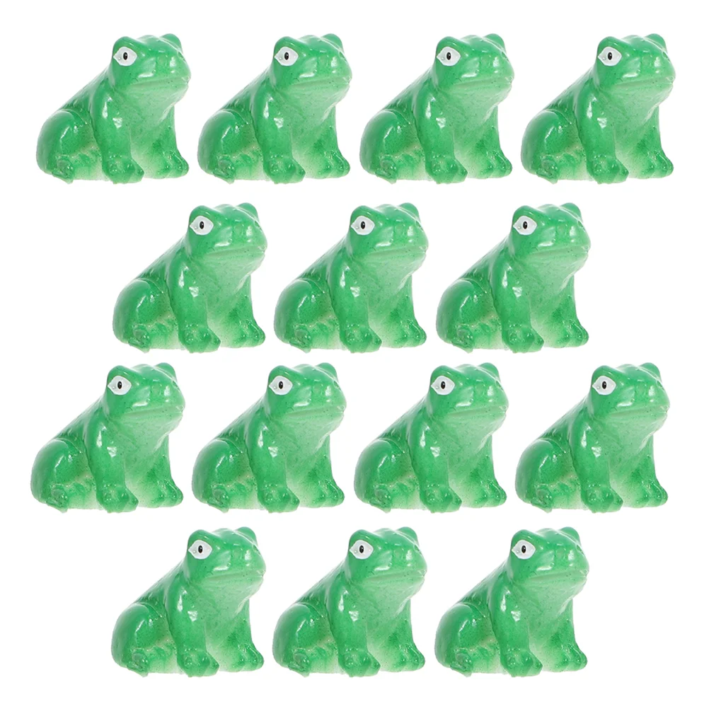 

40 Pcs Frog Ornaments Frogs Mini Figurines Miniature Micro Landscape Decor Accessories Animal Decoration Statue