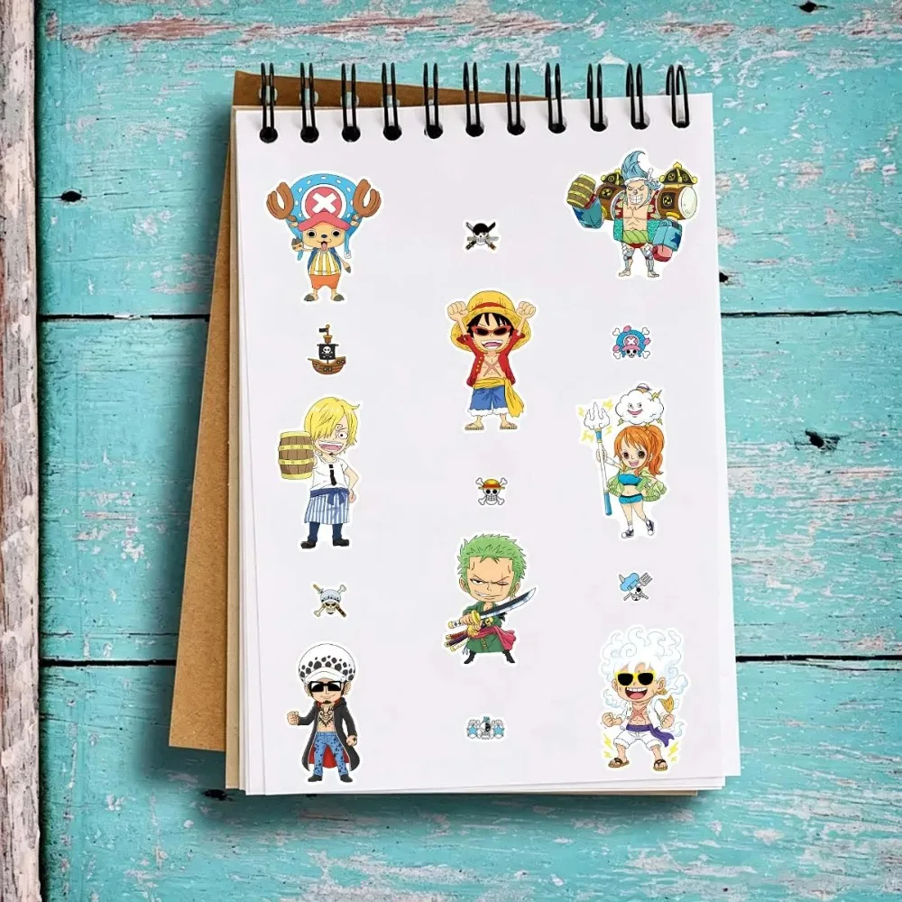 8/16/24Sheets One Piece Luffy Children Puzzle Stickers Make-a-Face Assemble Scrapbook, mobile phone, notebook,  party gift - view 4