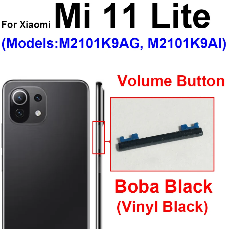 On Off Power Volume Side Button For Xiaomi Mi 11 Mi 11 Pro Mi 11 Ultra Mi 11 Lite Mi 11 5G Power Volume Control Switch Key Parts