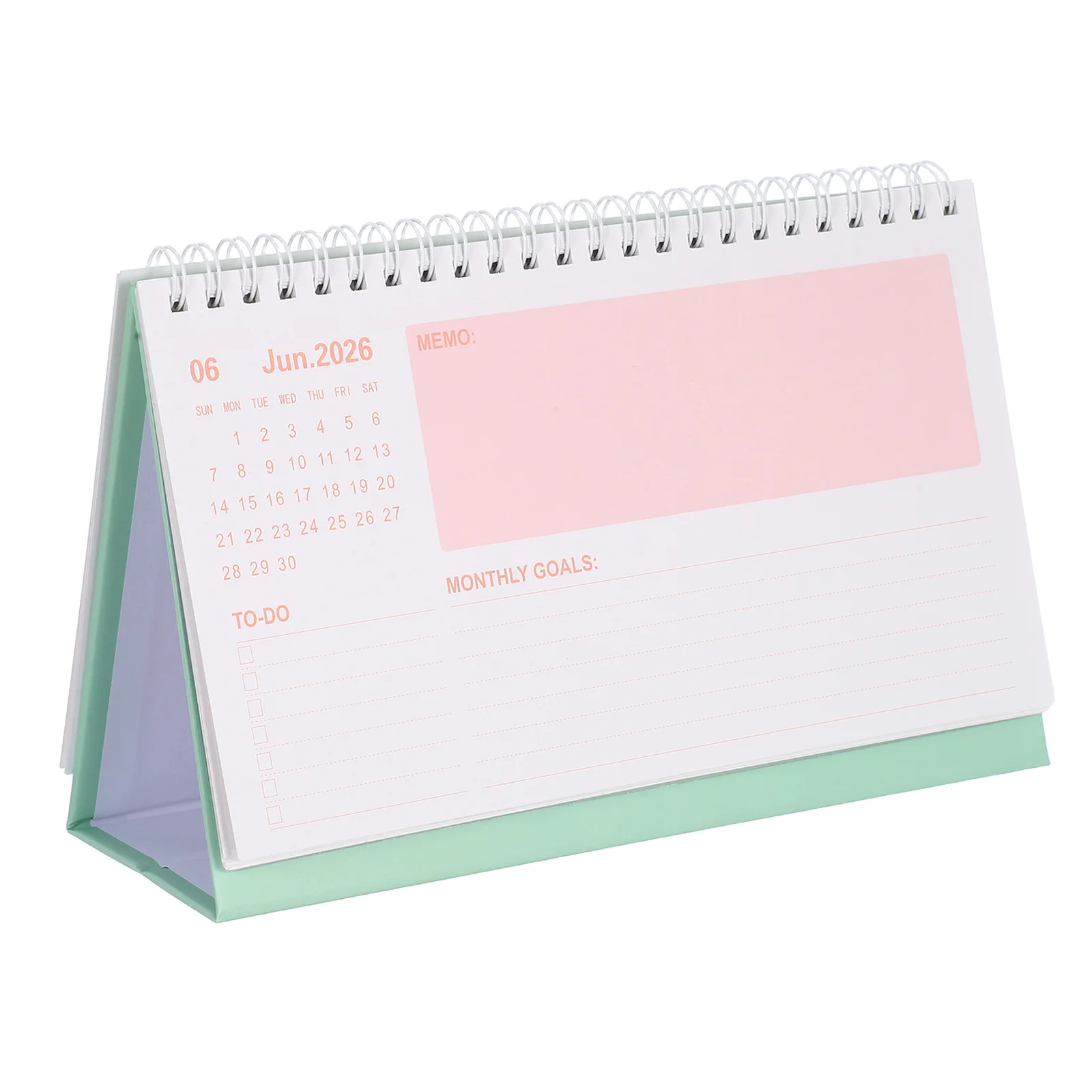 

Desk Calendar 2026 Modern Minimalist Standing Planner Spiral Bound Table Calendar for Office School Daily Weekly Monthly
