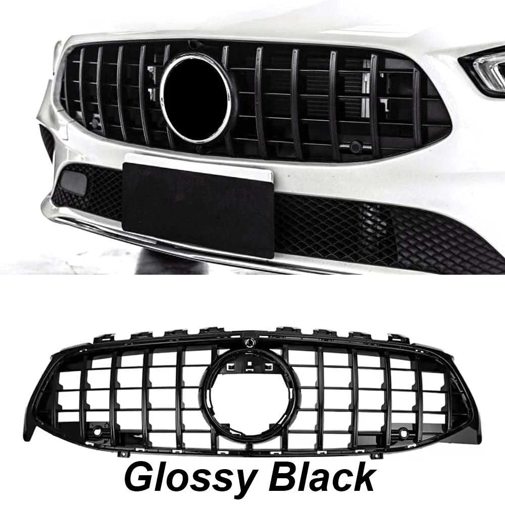 Voor Mercedes Benz CLA W118 C118 CLA200 CLA250 CLA350 2020-2023 Grille GT Stijl Auto Voorbumper Center grill Hood
