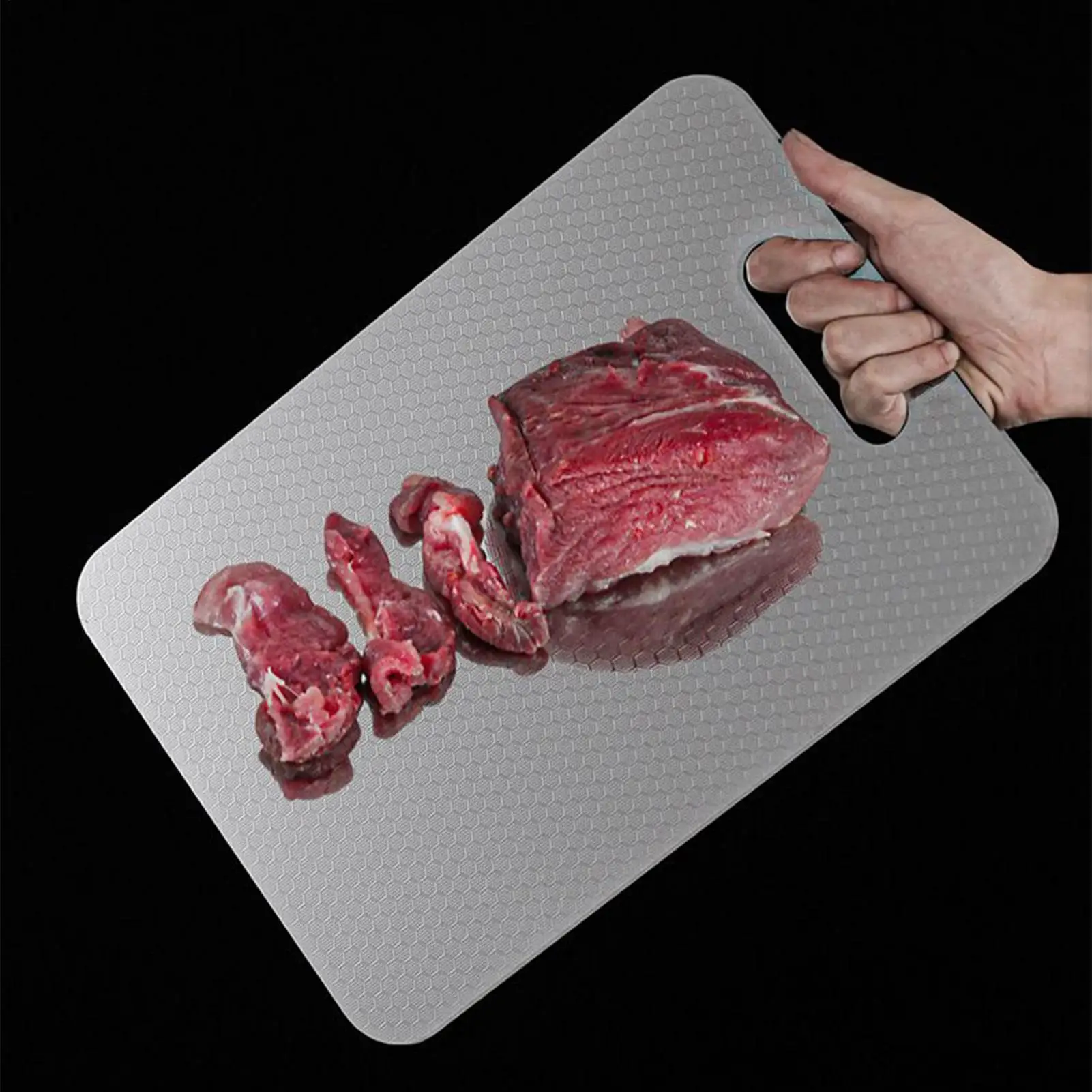 

Cutting Boards for Kitchen 3 Pieces Double-Sided Kitchen Supplies Stainless Steel Cutting Board Food Tray for Meat Fruit
