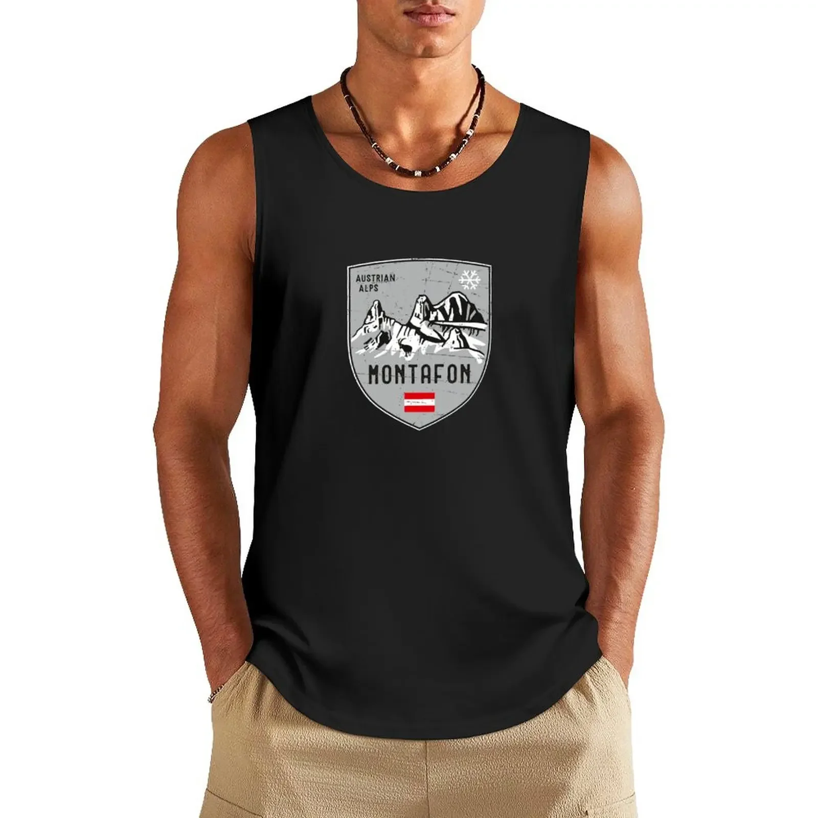 

Montafon Austria Emblem Tank Top anime gym gym for men Men's gym summer Men's tops