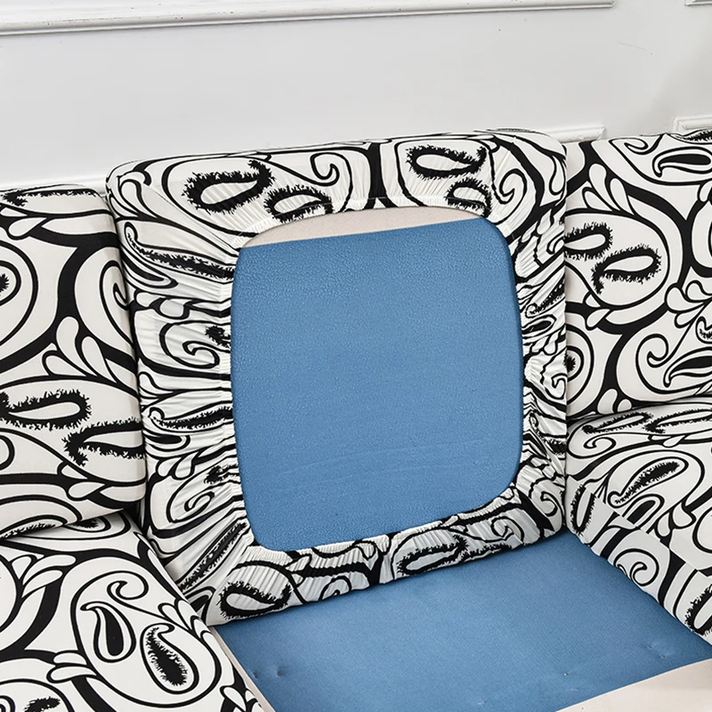 

1pc elastic printed sofa cover, half-wrapped, non-slip, season/cat/dust resistant, washable & durable. For home sofa.