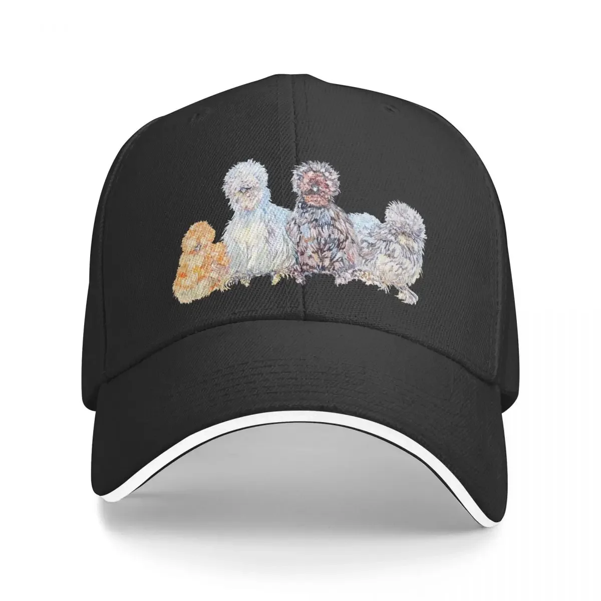 

Silkie Chicken Huddle Baseball Cap cute beach hat Sunhat New In The Hat For Girls Men's