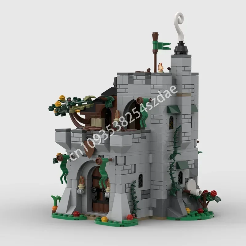 627 pçs moc florestais medievais-poste modelo de castelo modular blocos de construção diy montagem criativa tijolos educativos brinquedos presentes