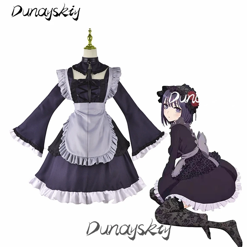 فستاني دارلينج مارين كيتاجاوا مجموعة التأثيرية الرسمية فستان الخادمة تنورة صخب قابلة للتخصيص شعر مستعار وردي 2025 معرض الرسوم المتحركة/الهالوين