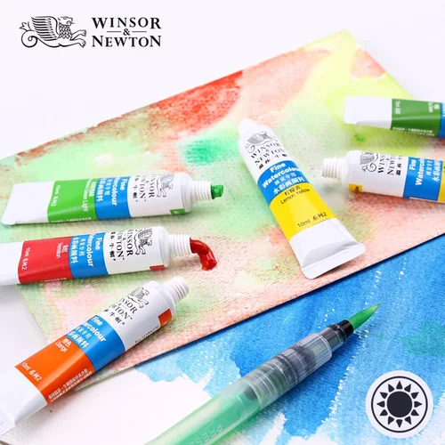 Imagen 2 del producto Winsor & Newton 12/18/24/36 colores 10ml juego de pintura de acuarela acuarela acuarelas arte medio fluido de enmascaramiento arte profesional