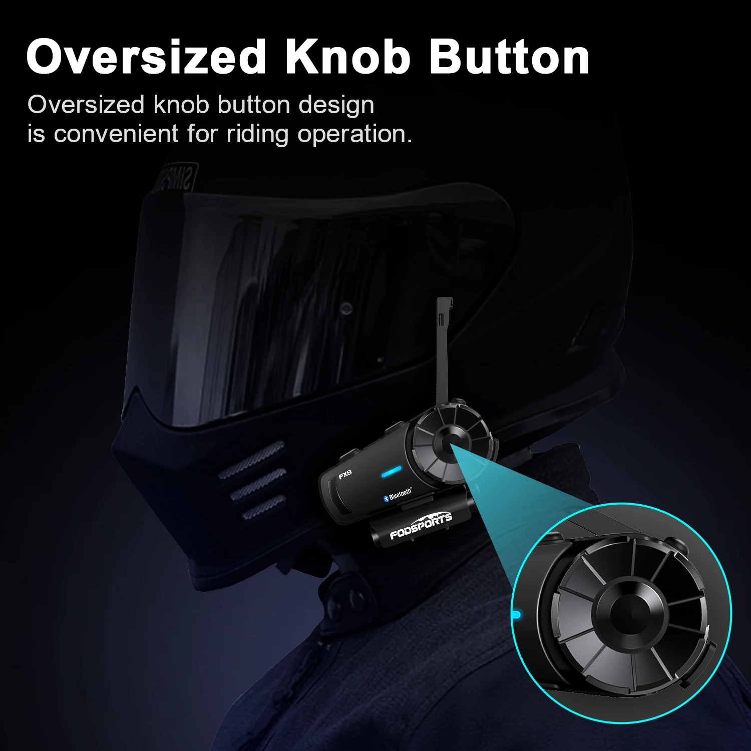 Fodsports FX8 Helmet Intercom Motorcycle Helmet Bluetooth Headset 8 Rider 2000m Moto Intercomunicador,FM Radio
