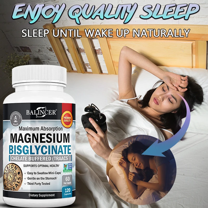 Magnesium Bisglycinate 400 Mg - 120 Vegetarian Capsules - Supports Muscle, Joint and Heart Health