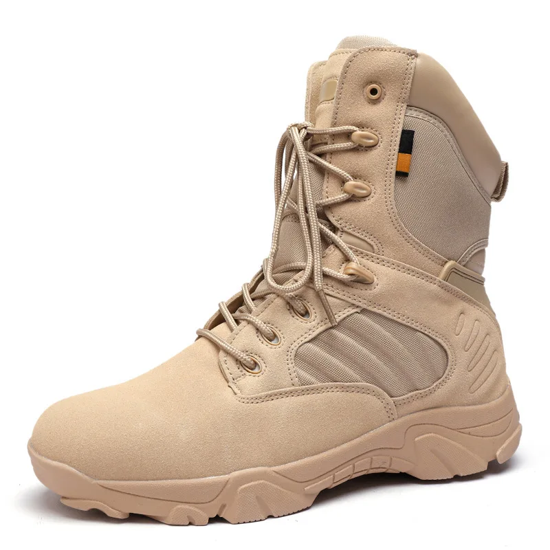 High top desert boots breathable soft bottom outdoor physical training boots men's spring and autumn wear-resistant non-slip