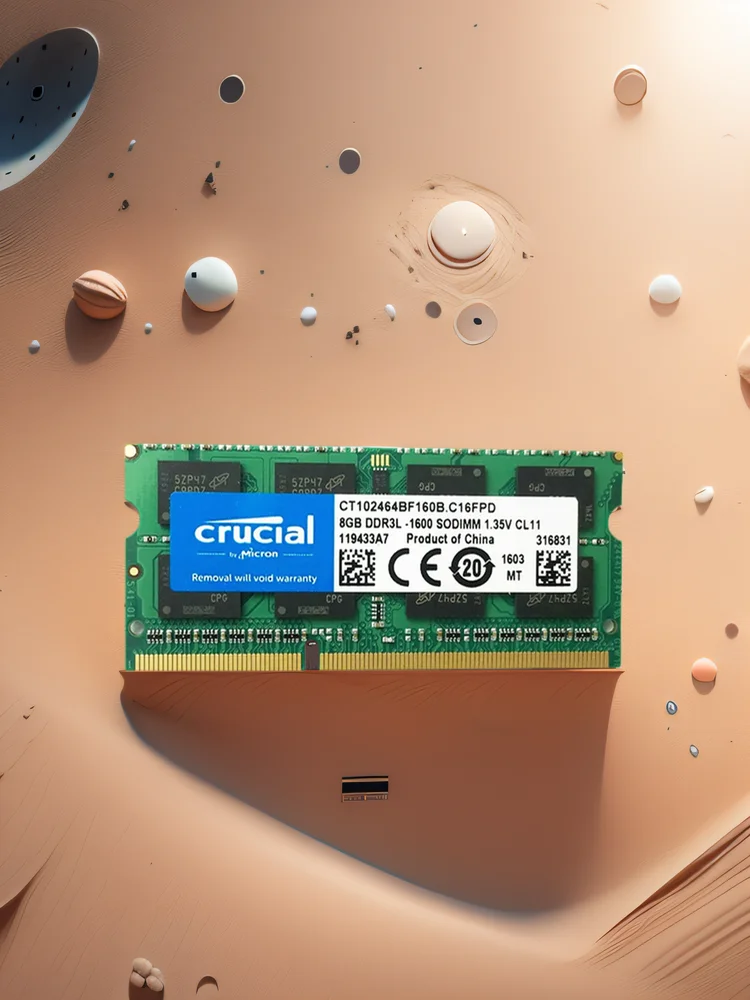 Mémoire RAM Crucial DDR3 DDR3L 8GB 4GB 2GB 1066 1333 1600MHz RAM 204pin 1.35V/1.5V PC3-12800 mémoire SODIMM pour ordinateur portable